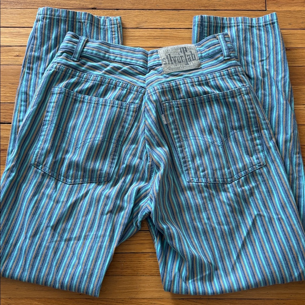 Vintage Levi’s silvertab 90s blue striped jeans